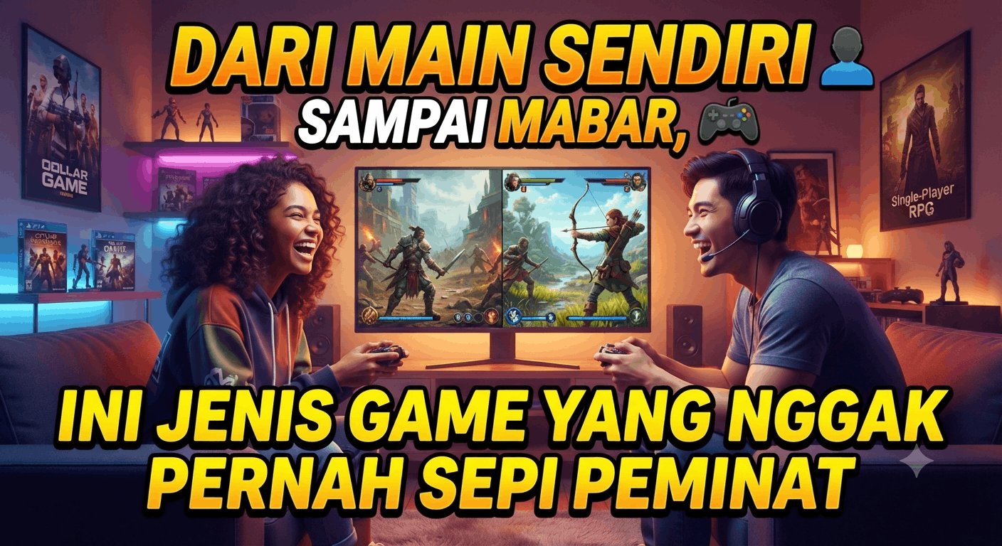 Dari Main Sendiri Sampai Mabar, Ini Jenis Game yang Nggak Pernah Sepi Peminat