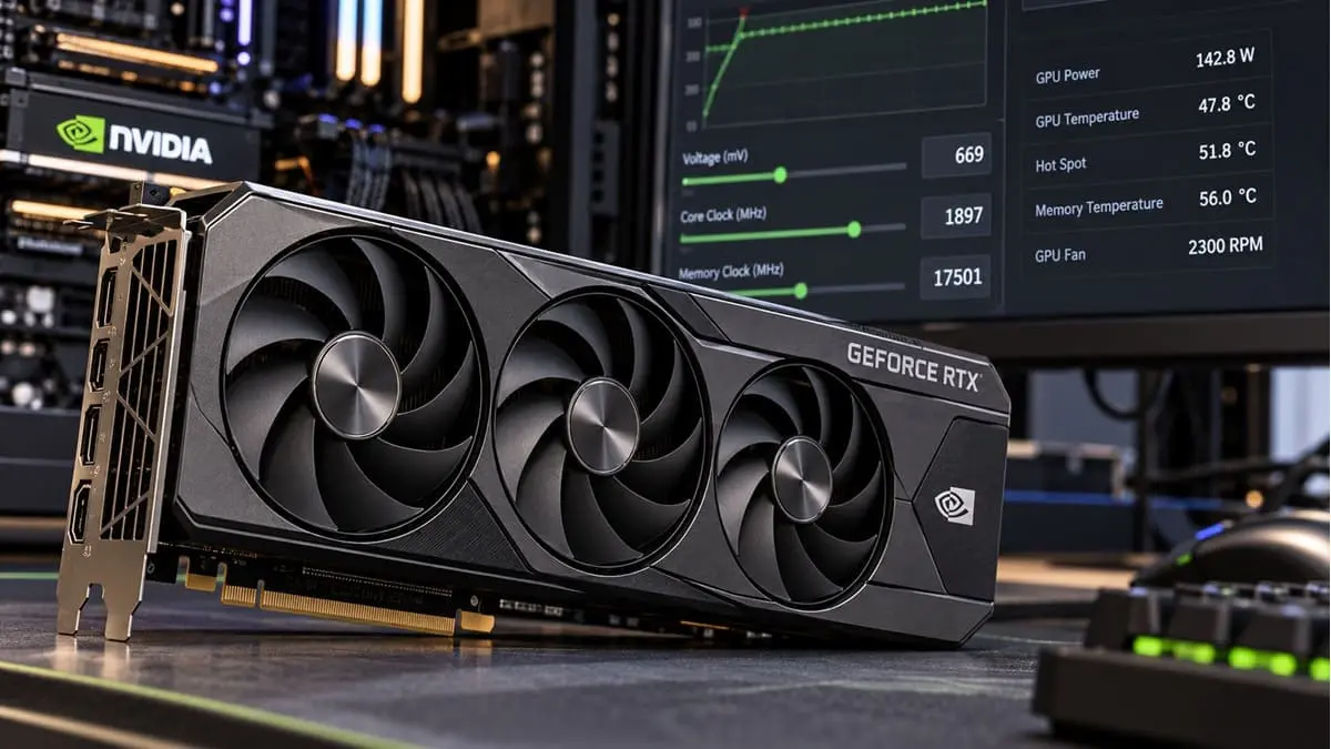 Eksperimen Undervolt RTX 5070 Ti Pangkas Daya Jadi 142 Watt pada Tegangan 0.67V
